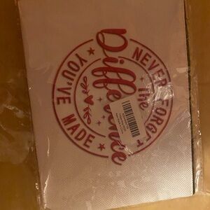 Stylish White and Red Travel Bag/Large Makeup Bag